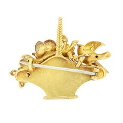 Victorian Diamond, Ruby and Emerald Brooch, c1880s