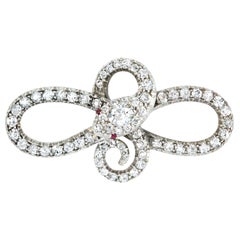 Broche serpent victorienne en diamants