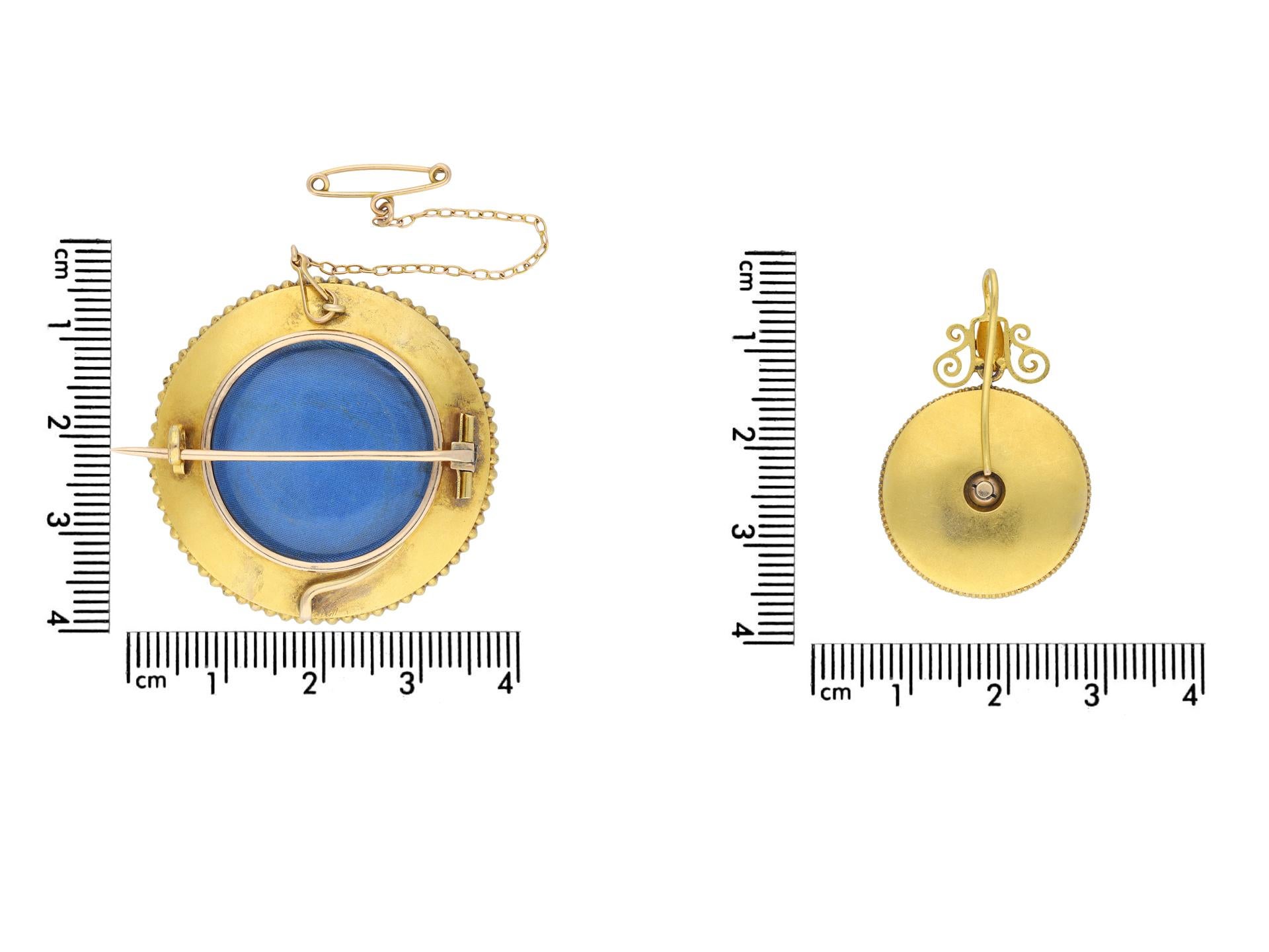 Victorian diamond set brooch and earring suite, circa 1860. For Sale 2