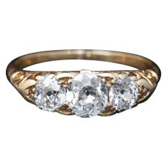 Victorian Diamond Set Half Hoop Ring Circa 1880s
