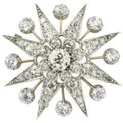 Victorian Diamond-Set Star Brooch