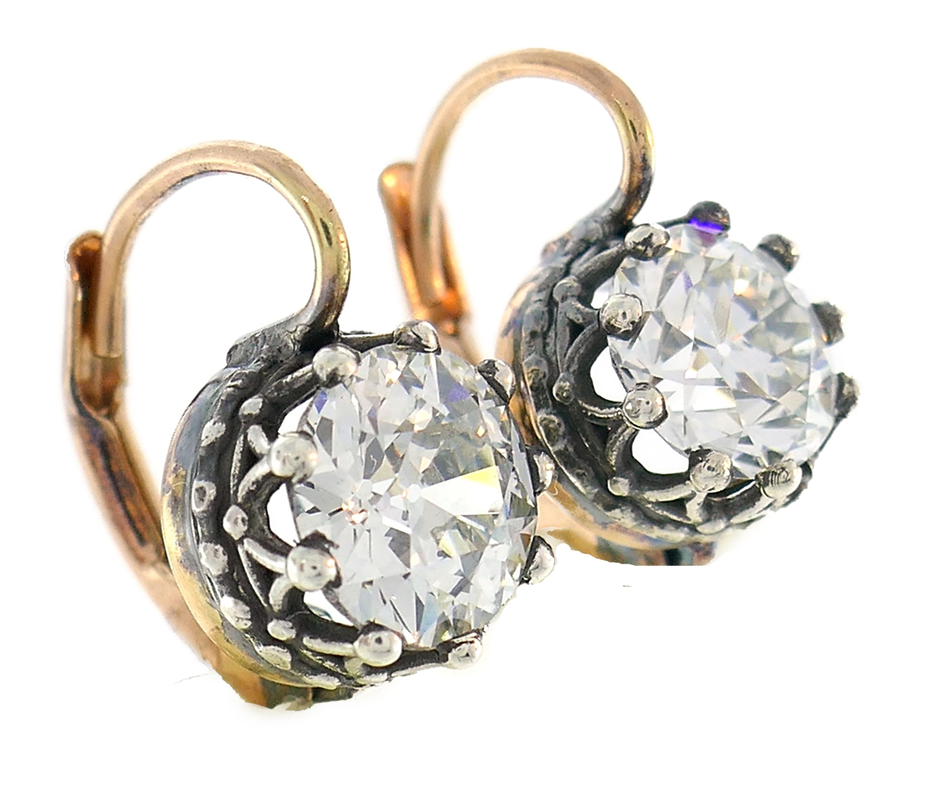 antique drop diamond earrings