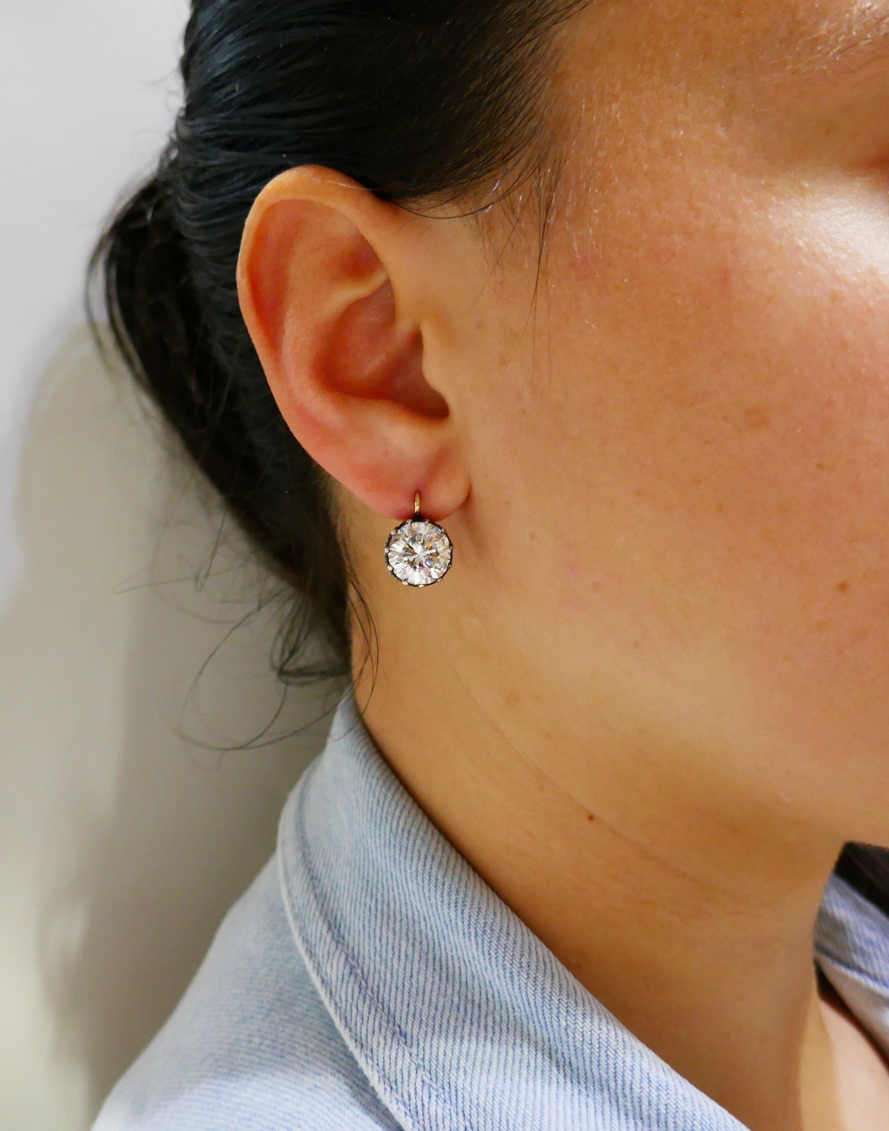 diamond drop stud earrings