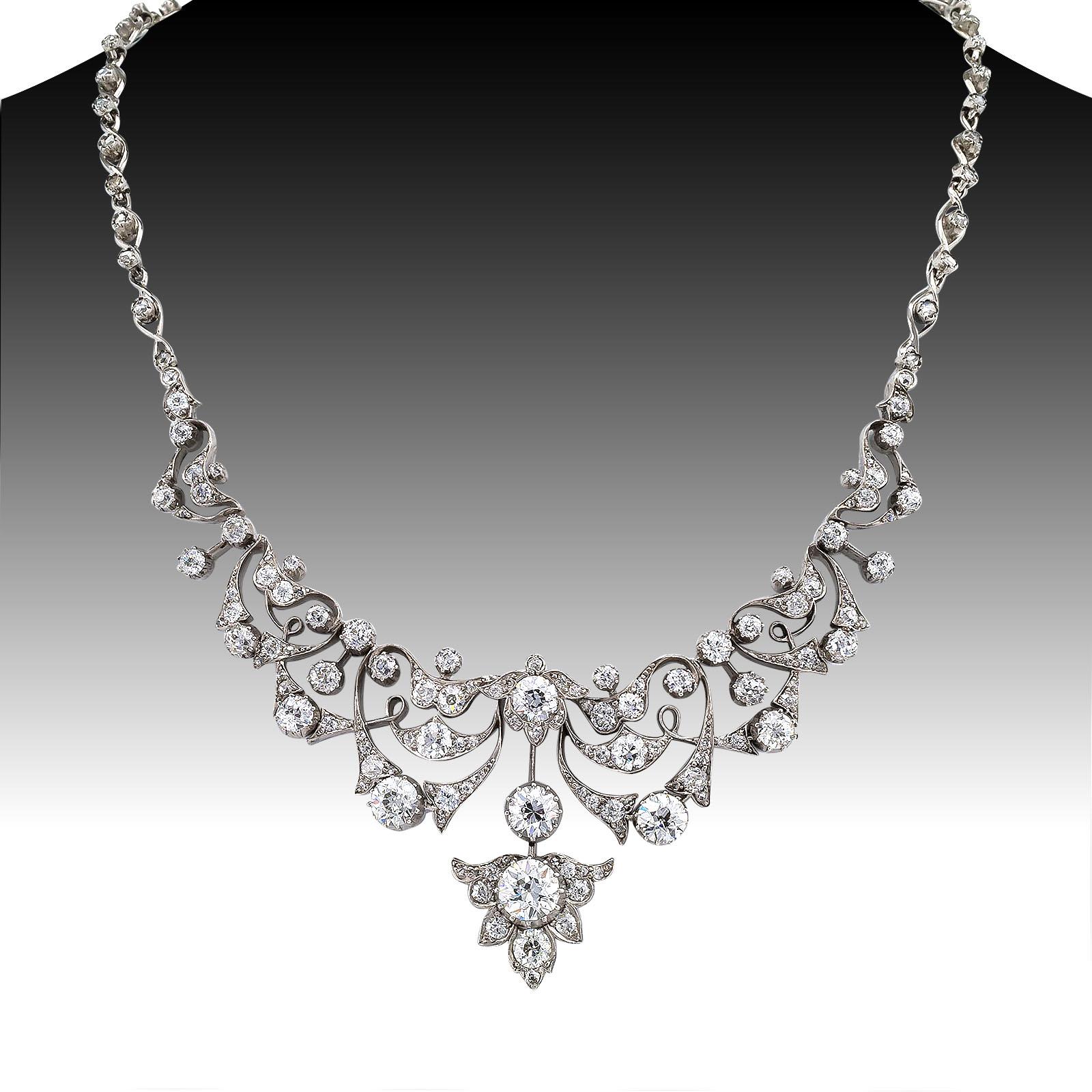 silver diamond necklace