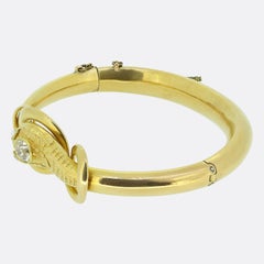 Bracelet serpent victorien à diamants