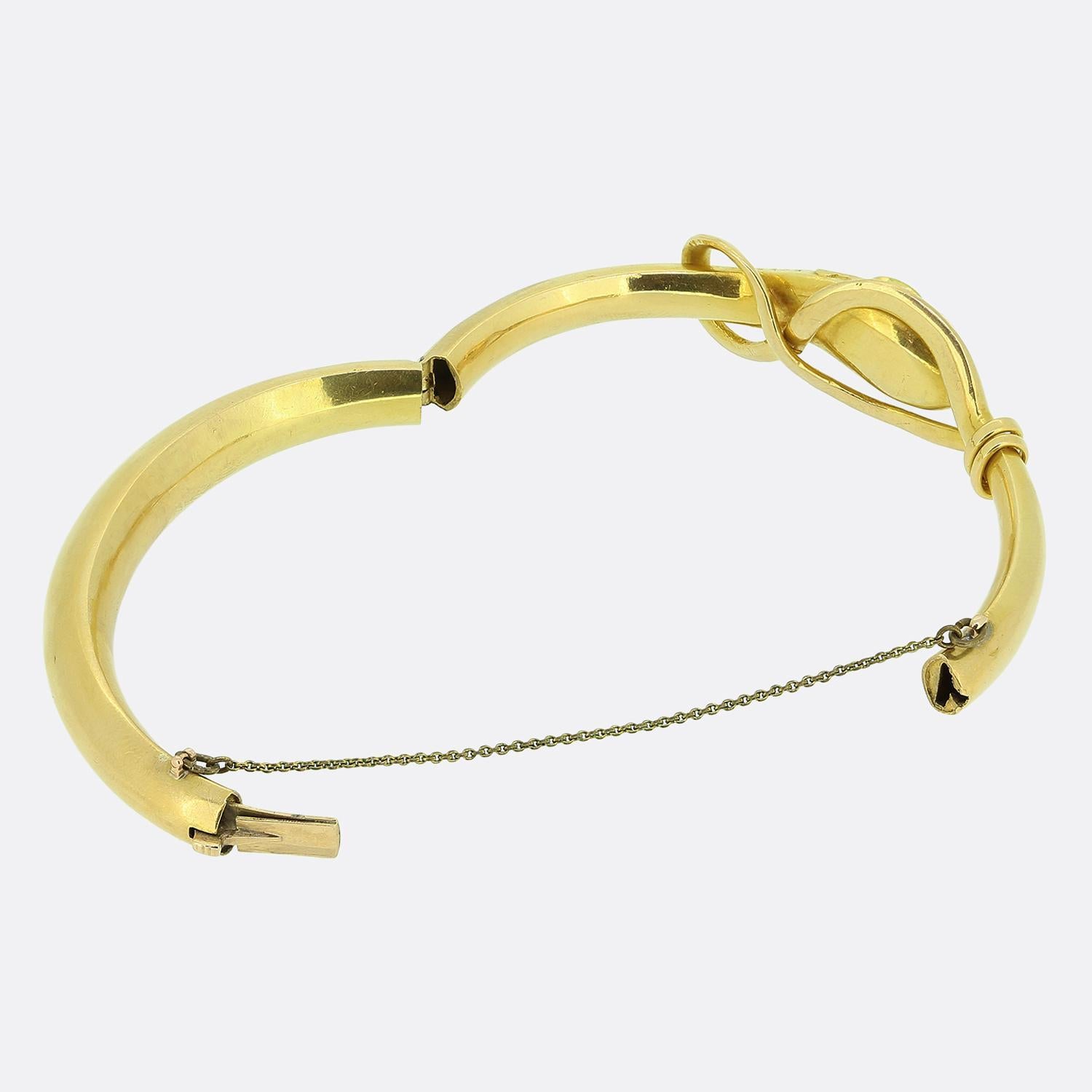 Women's or Men's Victorian Diamond Snake Bangle
