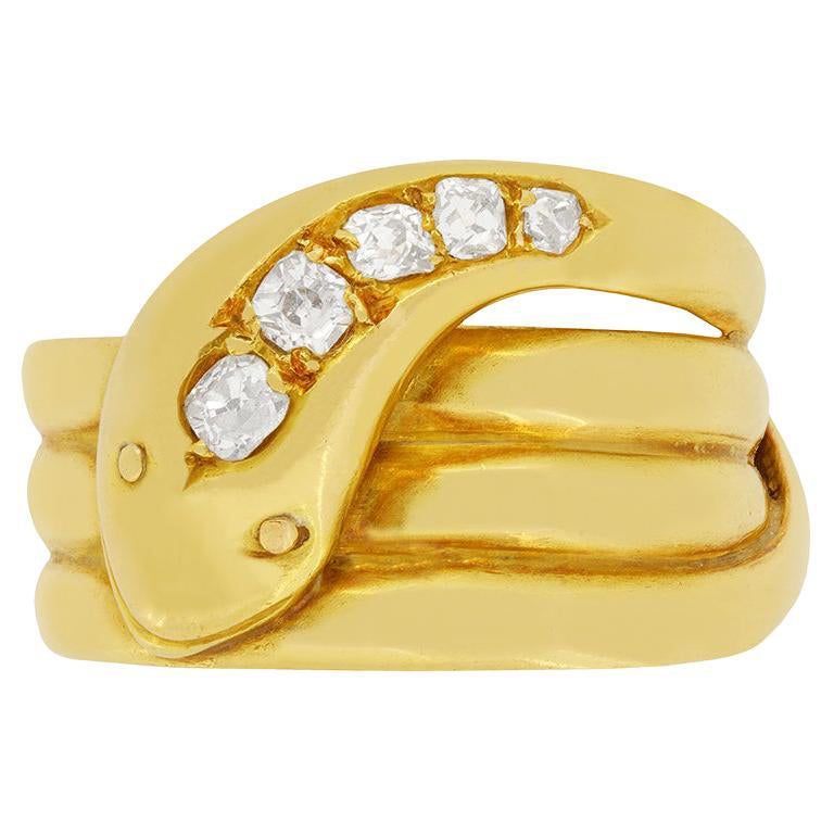 Viktorianischer Diamant-Schlangenring, ca.1918