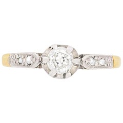 1900 engagement rings Victorian Diamond Solitaire Engagement Ring, circa 1900s