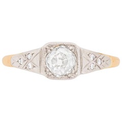 Victorian Diamond Solitaire Engagement Ring, circa 1900s