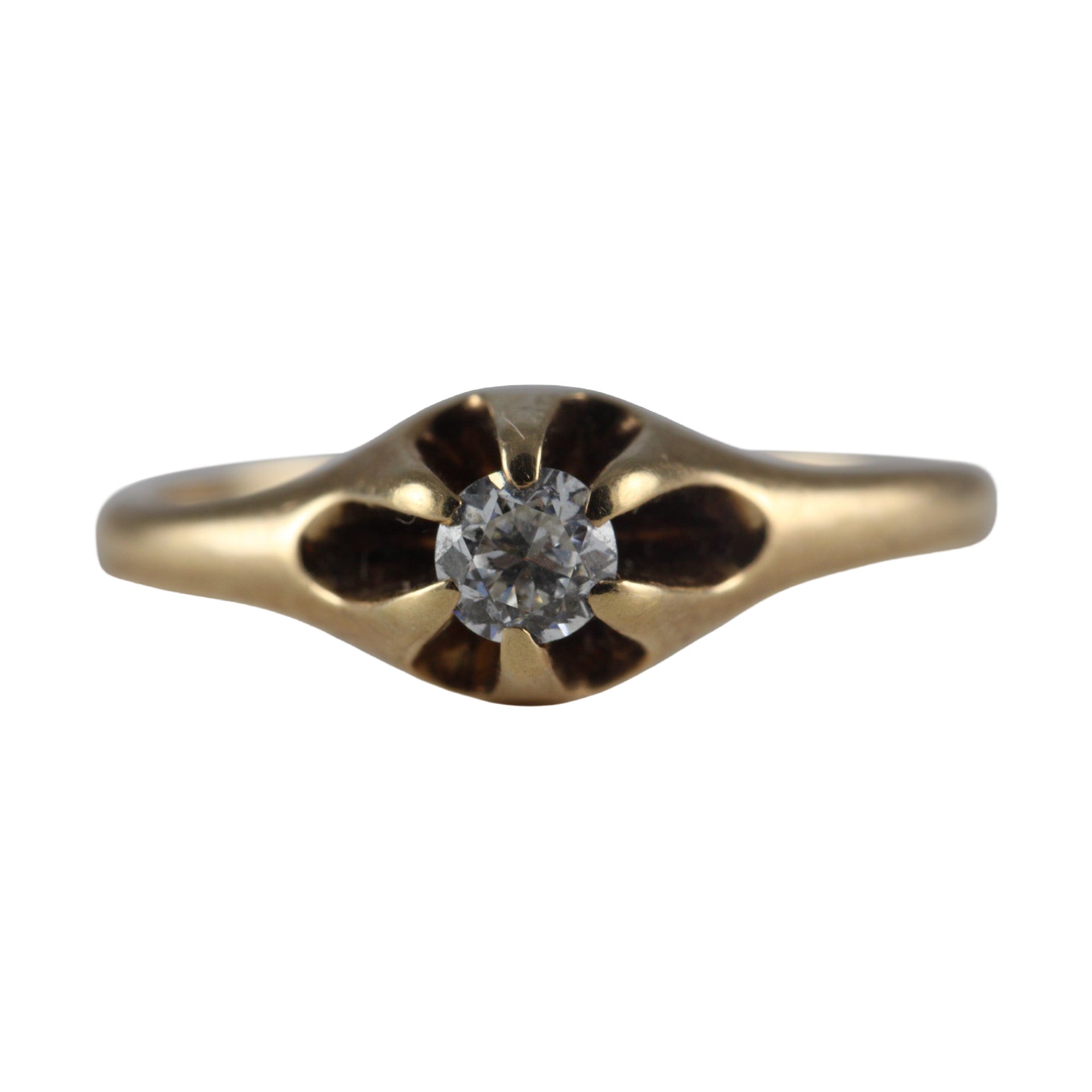 Anillo solitario de diamantes victoriano en venta