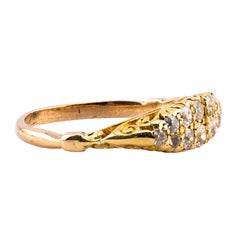 Victorian Diamond Stacking Band Ring in 18 Karat Yellow Gold