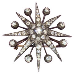 Broche victoriano con estrella de diamantes