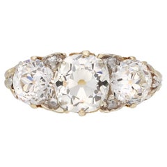 Victorian Diamond Three Stone Ring, circa 1890