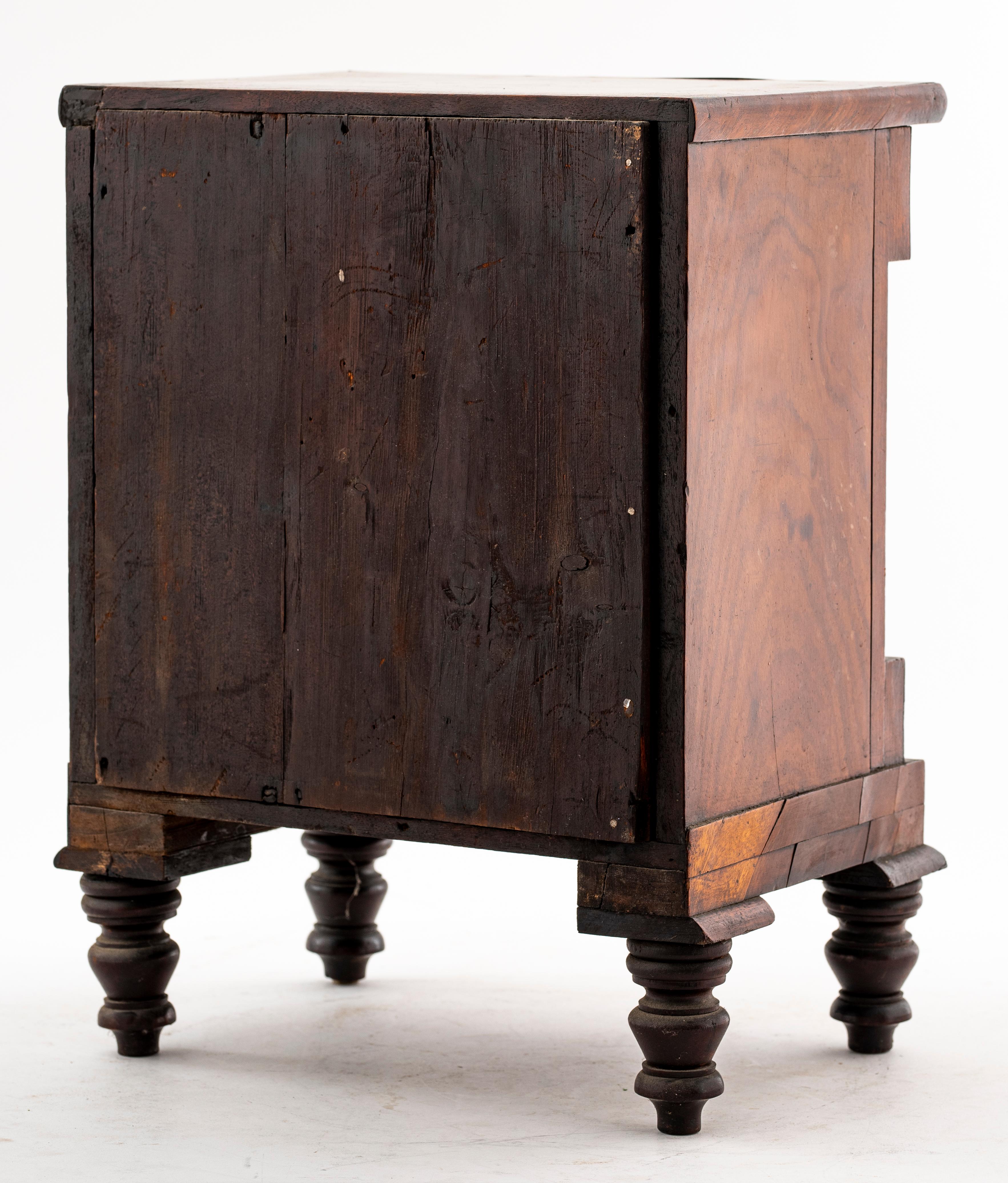 Wood Victorian Diminutive Chest of Drawers For Sale