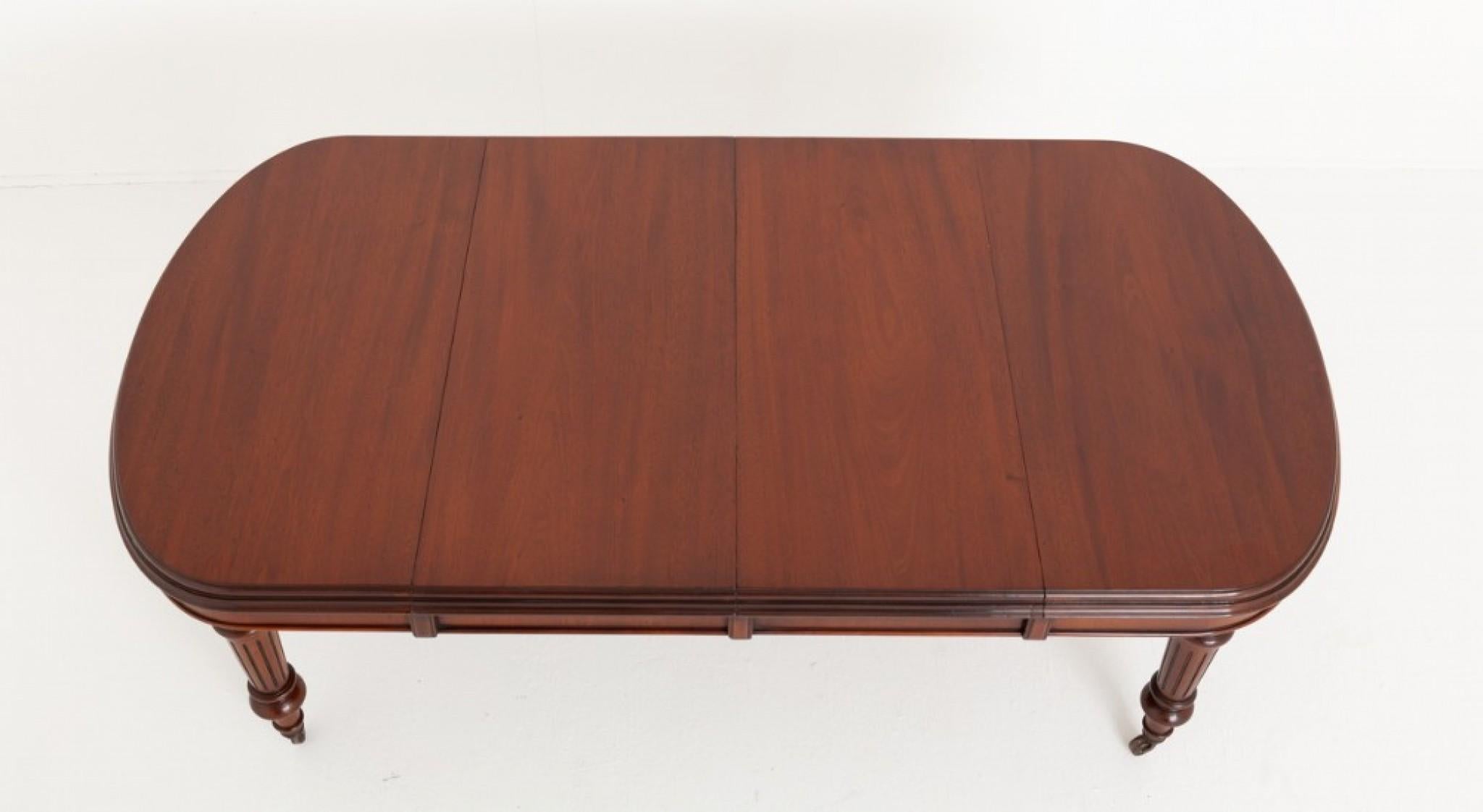 Victorian Dining Table Extending 10 Seater Mahogany 1860 For Sale 1