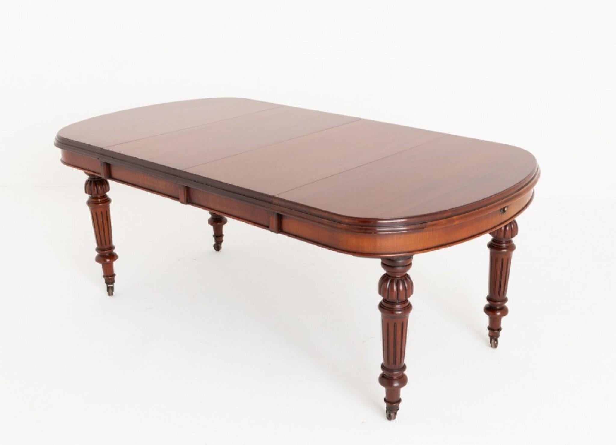 Victorian Dining Table Extending 10 Seater Mahogany 1860 For Sale 2