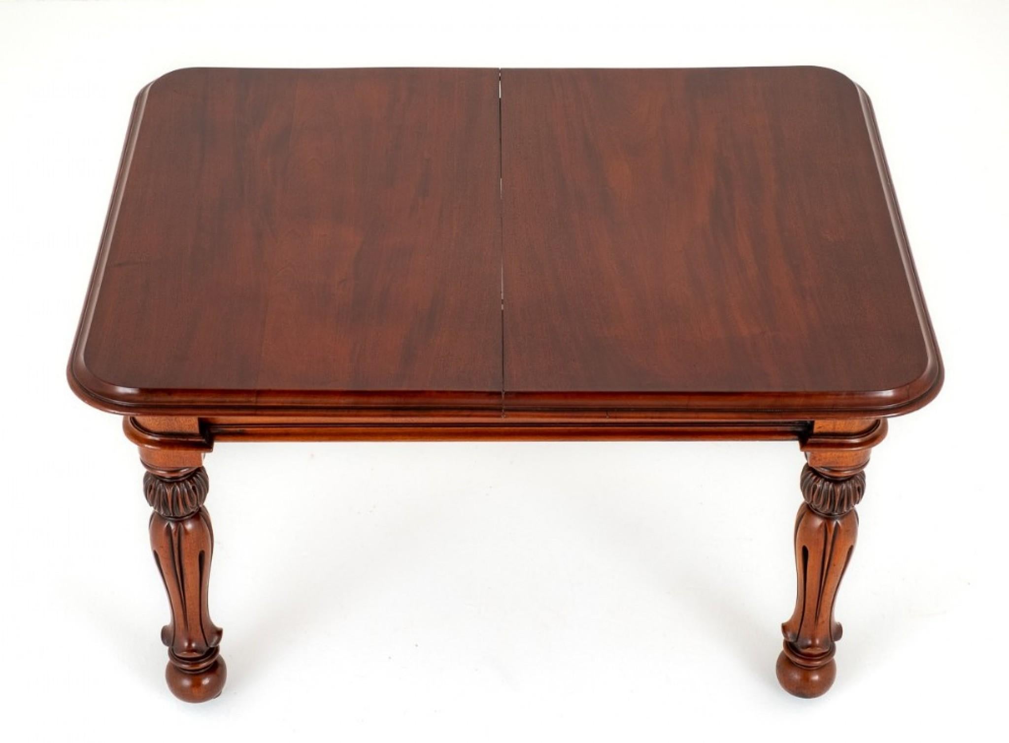 Mid-19th Century Victorian Dining Table Extending 2 Leaf Mahogany 1860 For Sale
