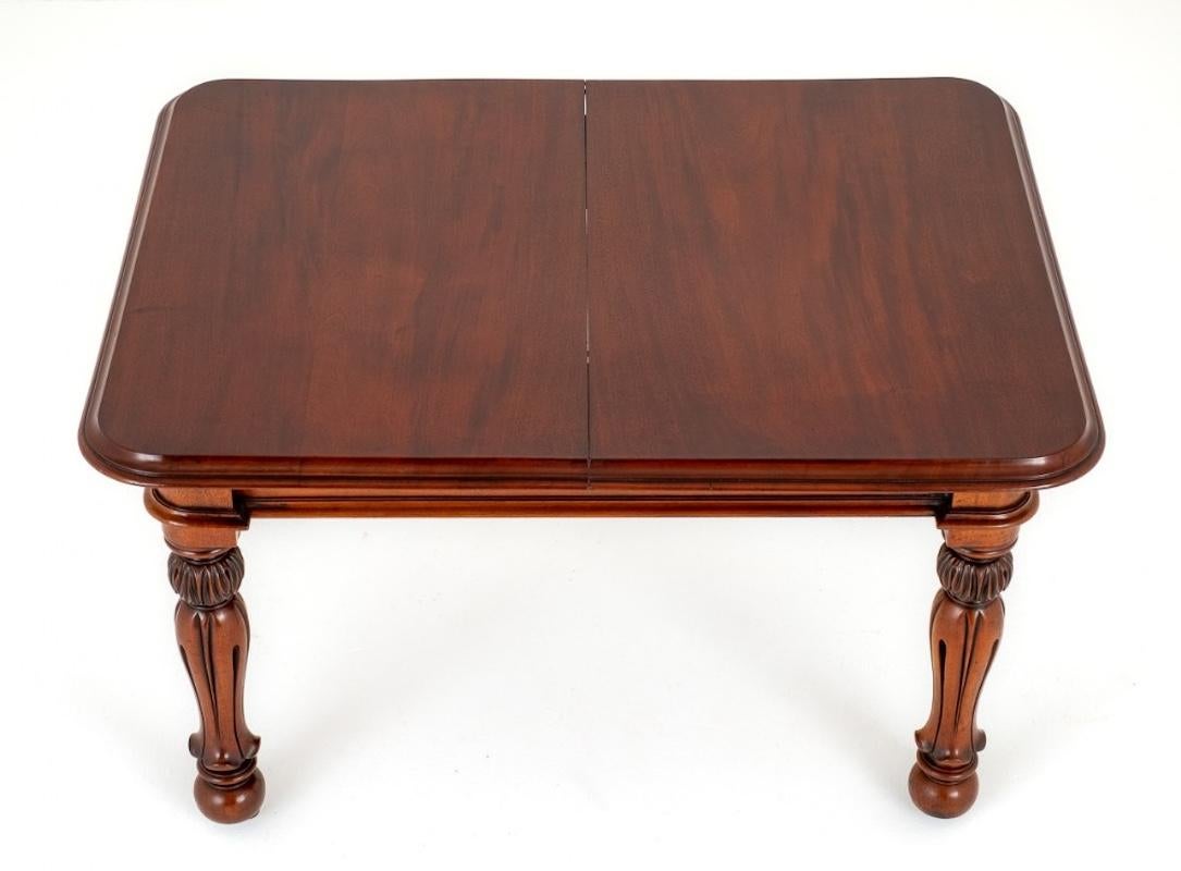 Victorian Dining Table Extending 2 Leaf Mahogany 1860 For Sale 1