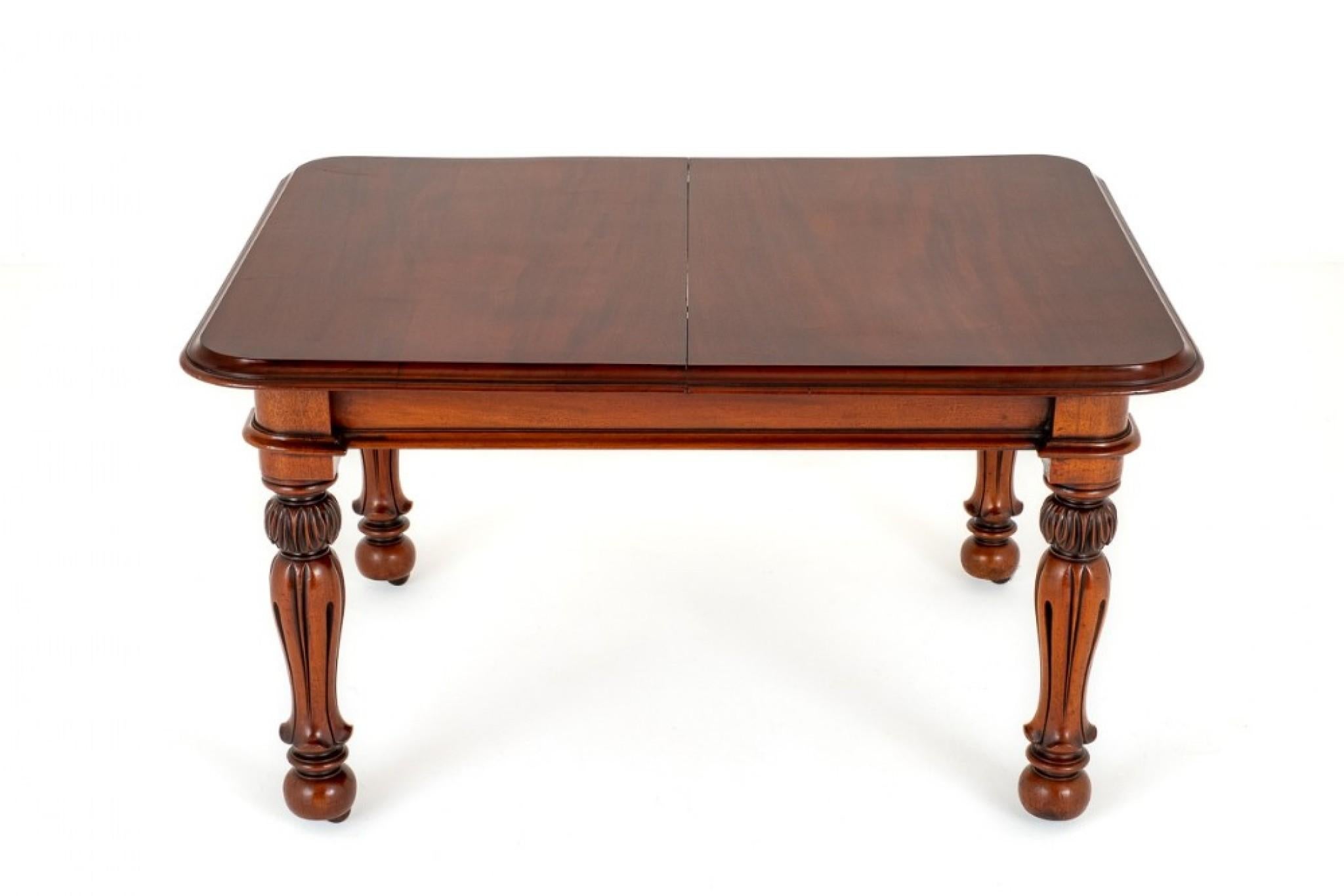 Victorian Dining Table Extending 2 Leaf Mahogany 1860 For Sale 1