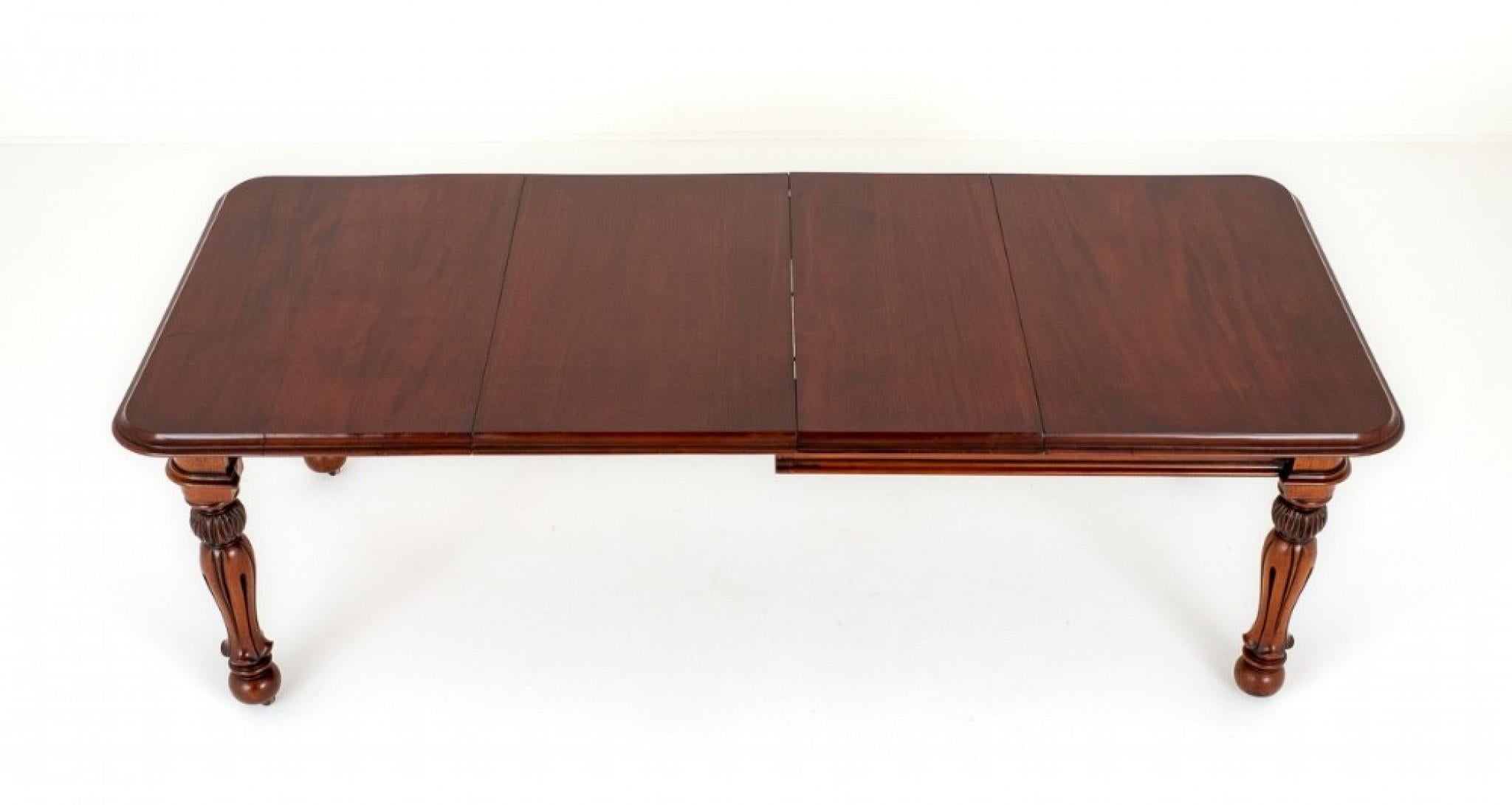 Victorian Dining Table Extending 2 Leaf Mahogany 1860 For Sale 2