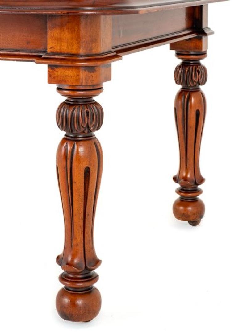 Victorian Dining Table Extending 2 Leaf Mahogany 1860 For Sale 3