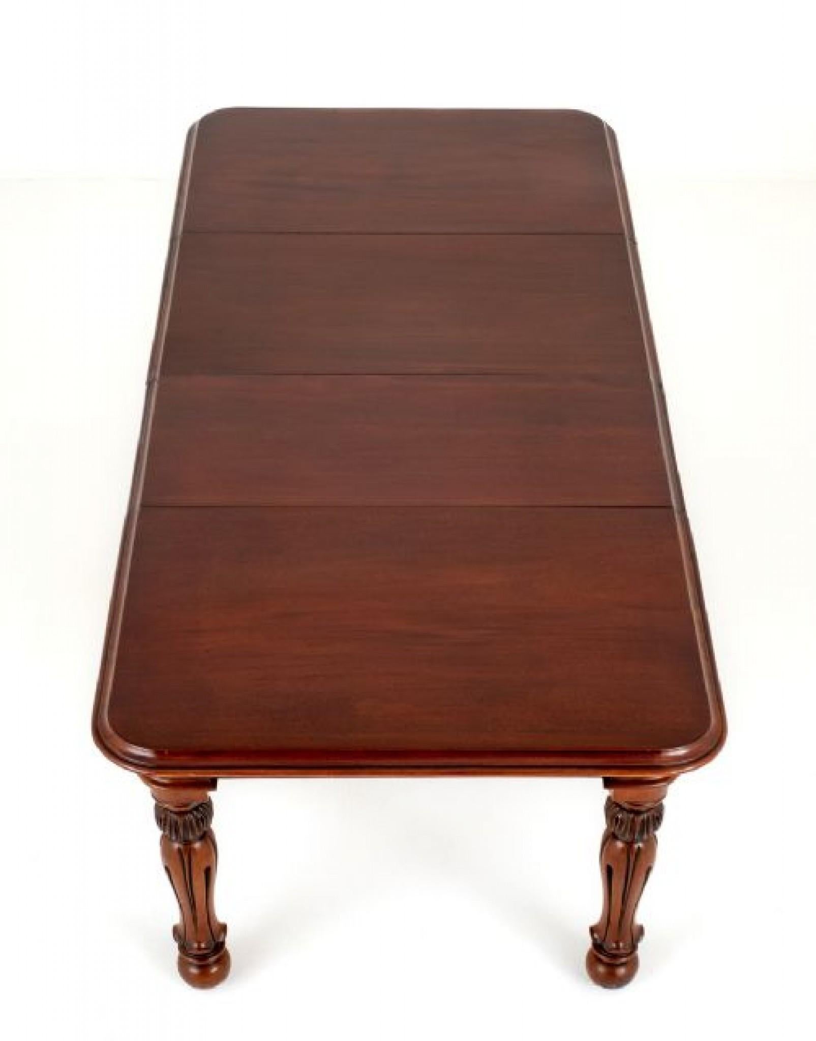 Victorian Dining Table Extending 2 Leaf Mahogany 1860 For Sale 4