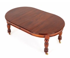 Victorian Dining Table Extending Leaf System Antique 1860 Mahogany