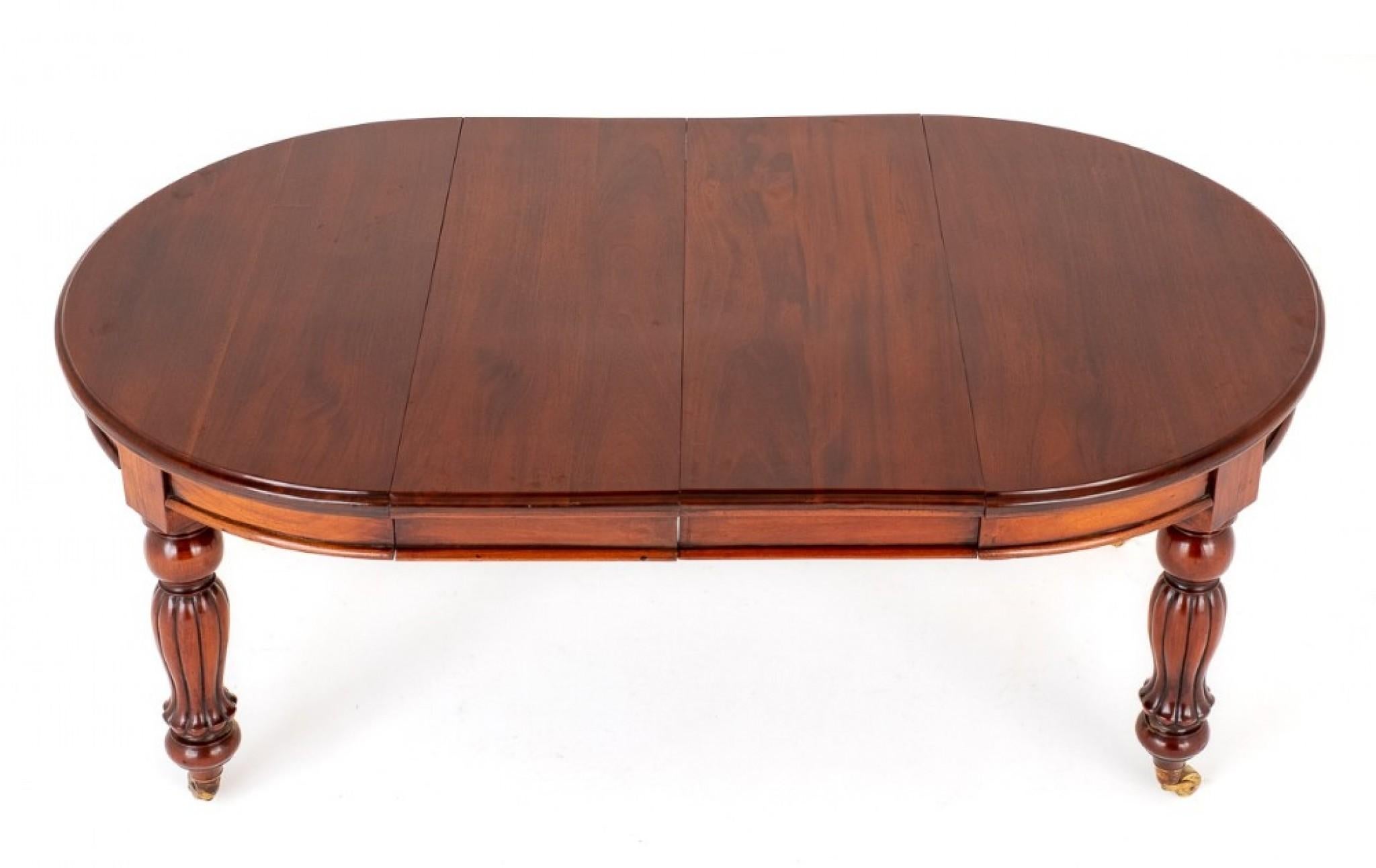 Victorian Dining Table Extending Leaf System Antique 1860 Mahogany For