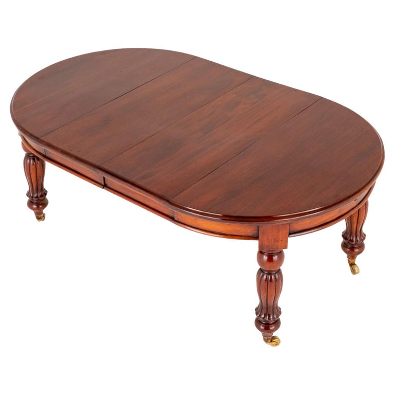 Victorian Dining Table Extending Leaf System Antique 1860 Mahogany For
