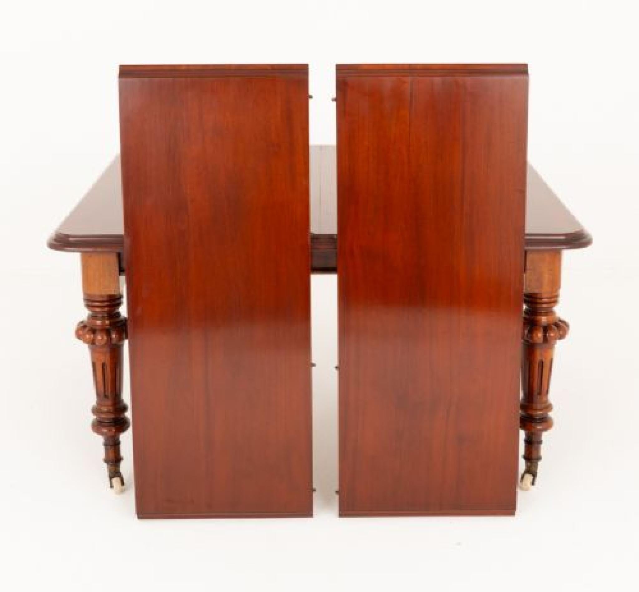 Victorian Dining Table Extending Mahogany 10 Seater 1860 For Sale 6