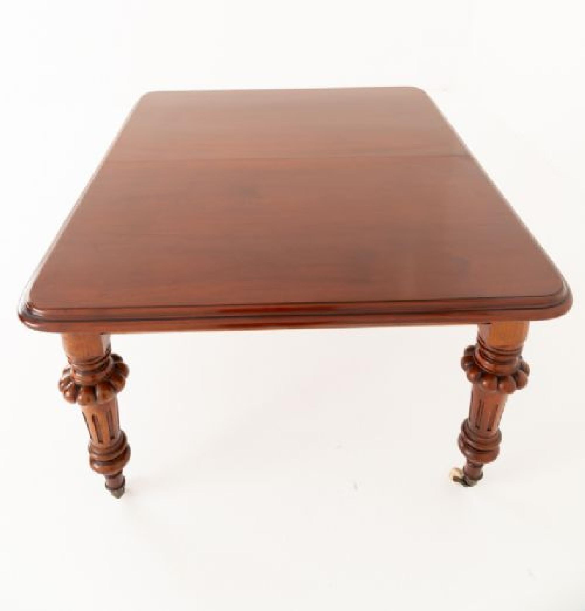 Victorian Dining Table Extending Mahogany 10 Seater 1860 For Sale 1