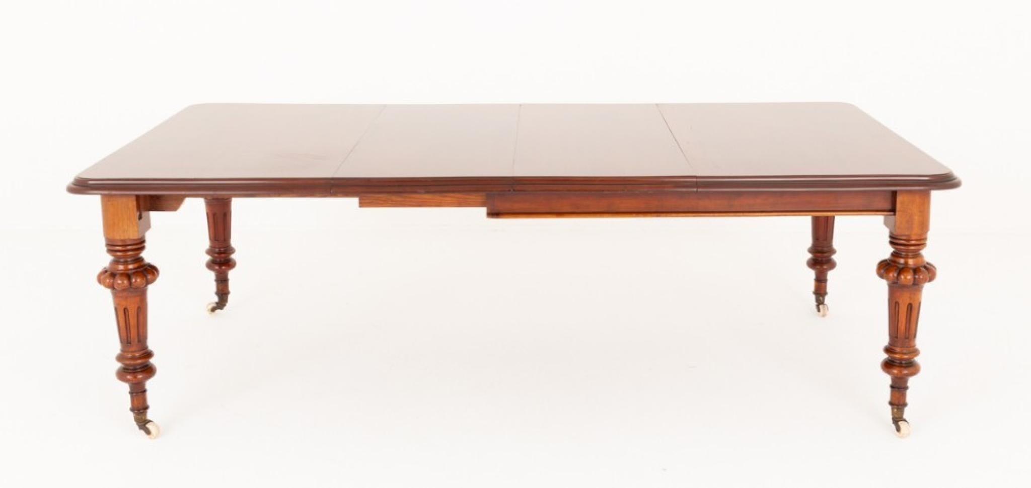 Victorian Dining Table Extending Mahogany 10 Seater 1860 For Sale 4