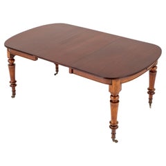 Victorian Dining Table Extending Mahogany 1860 1 Leaf