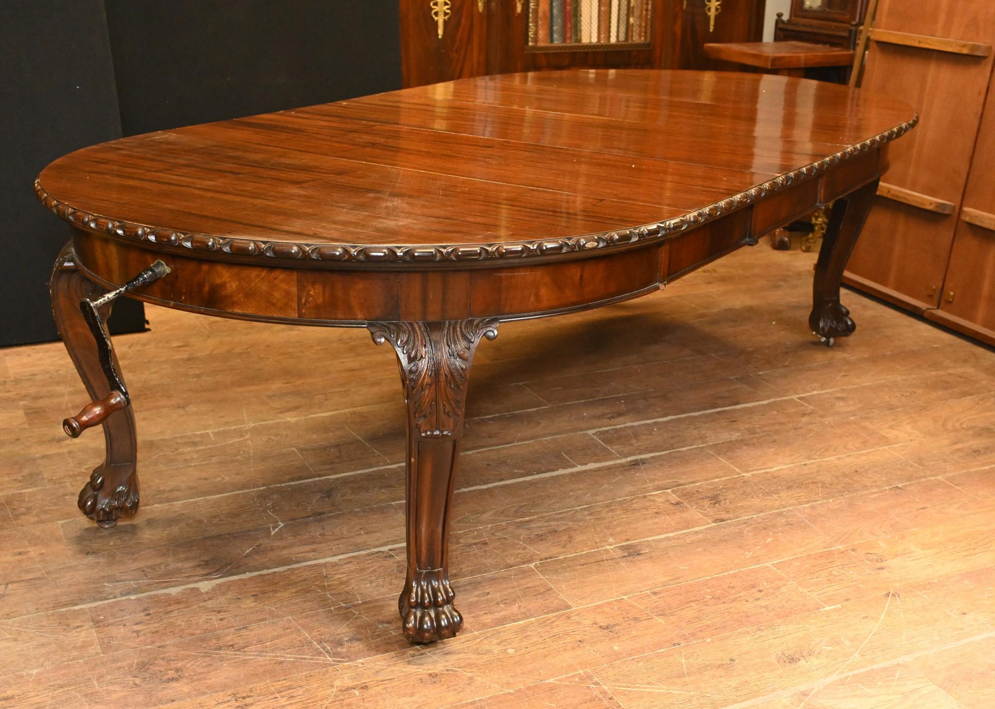Acajou Table de salle à manger victorienne Gillows of Lancaster 1880 en vente