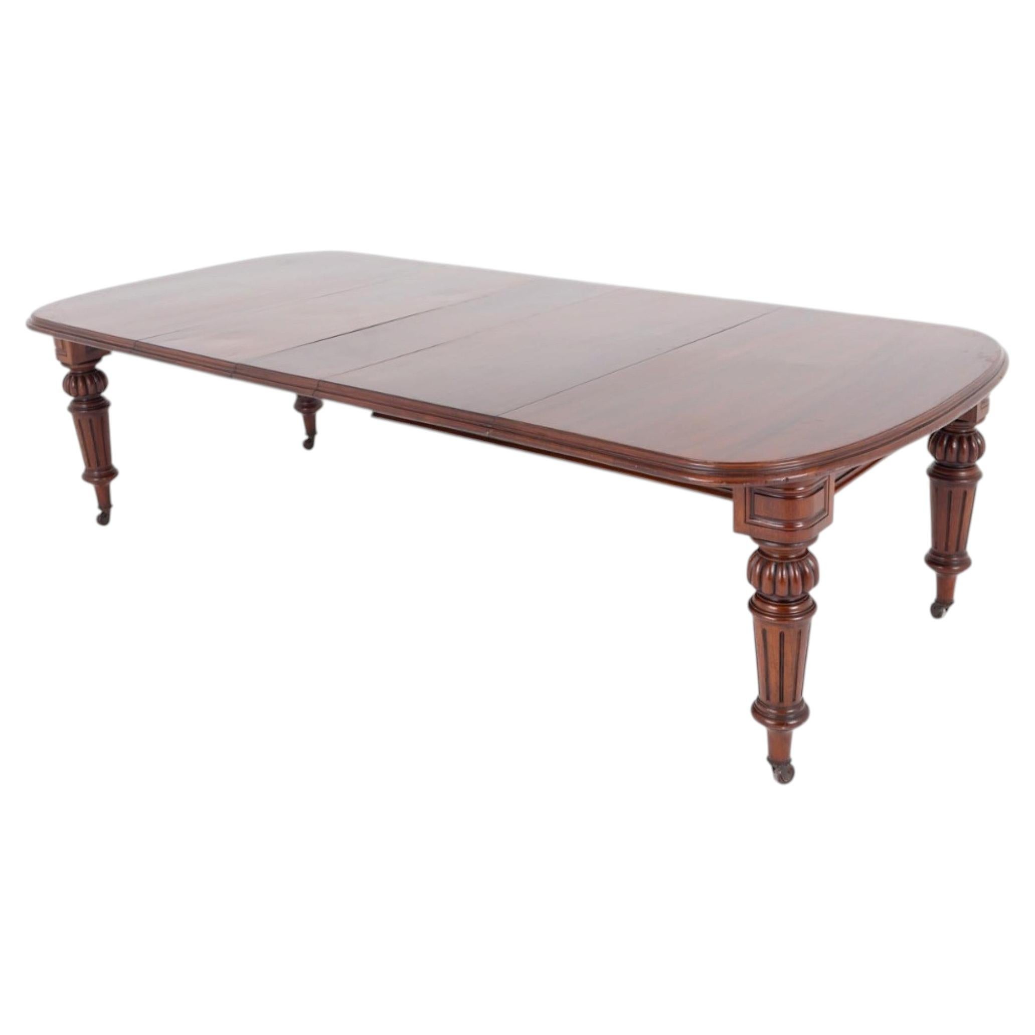 Victorian Dining Table Extending Period Antique 1860 14 Seater