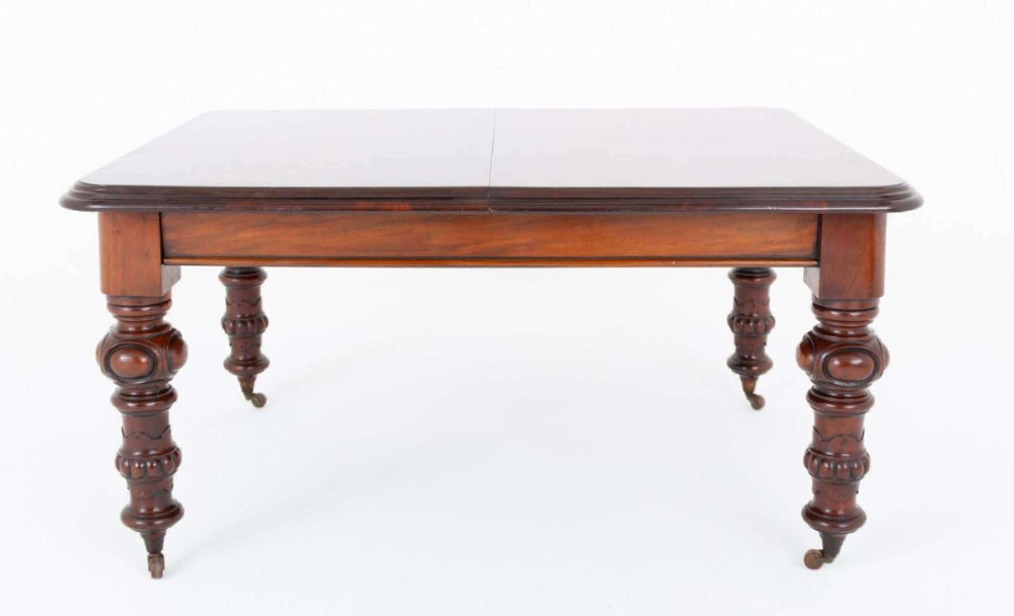 Victorian Dining Table Mahogany 10 Seater Extending 1860 For Sale 2