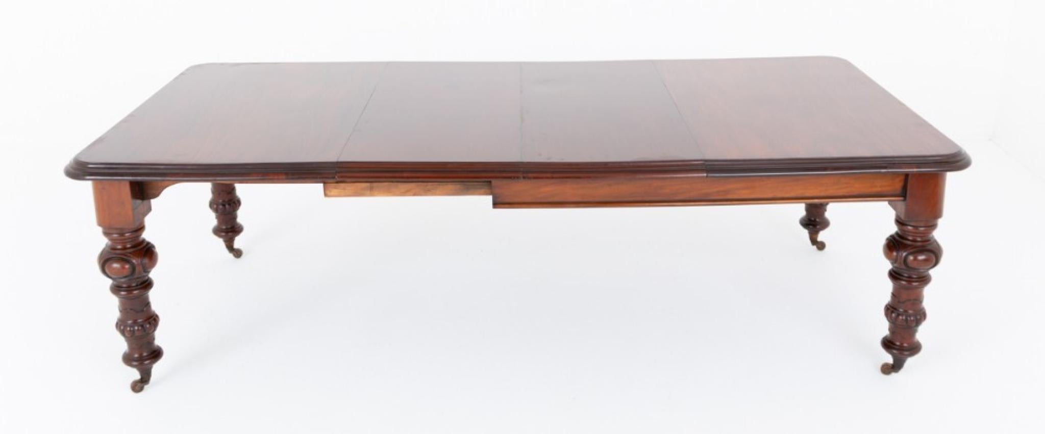 Victorian Dining Table Mahogany 10 Seater Extending 1860 For Sale 3