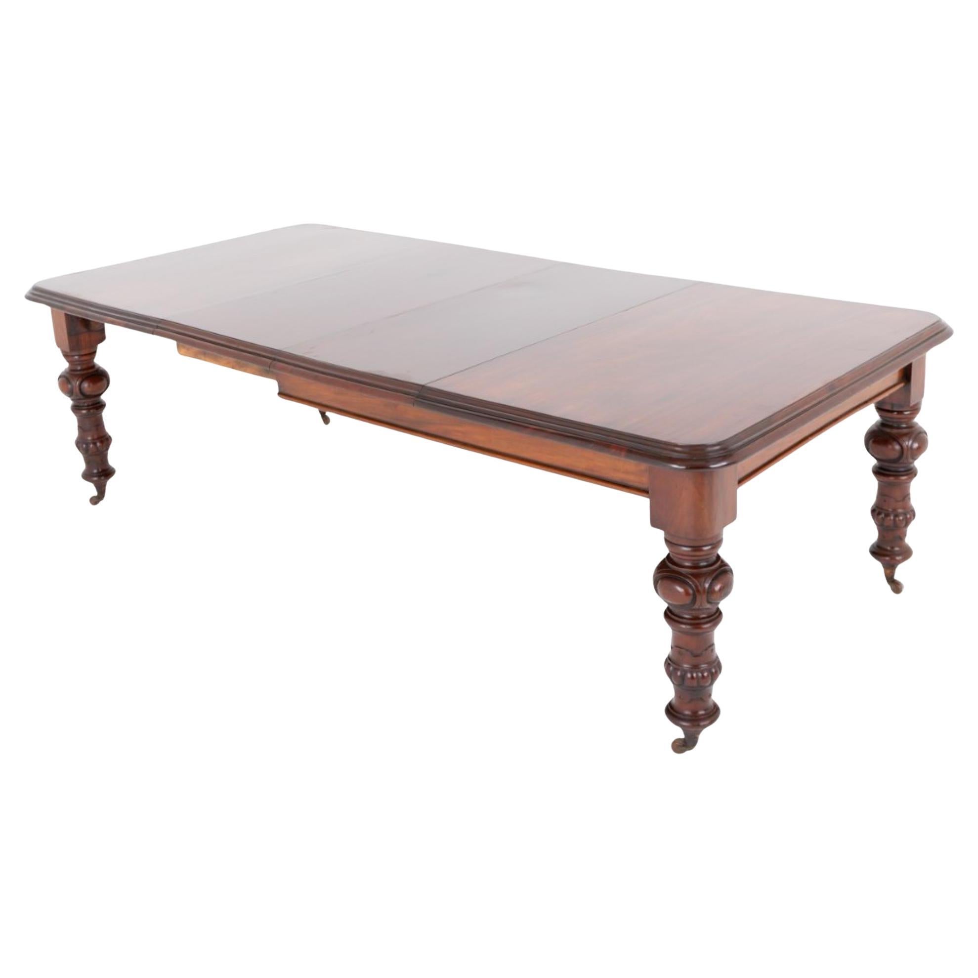 Victorian Dining Table Mahogany 10 Seater Extending 1860 For Sale