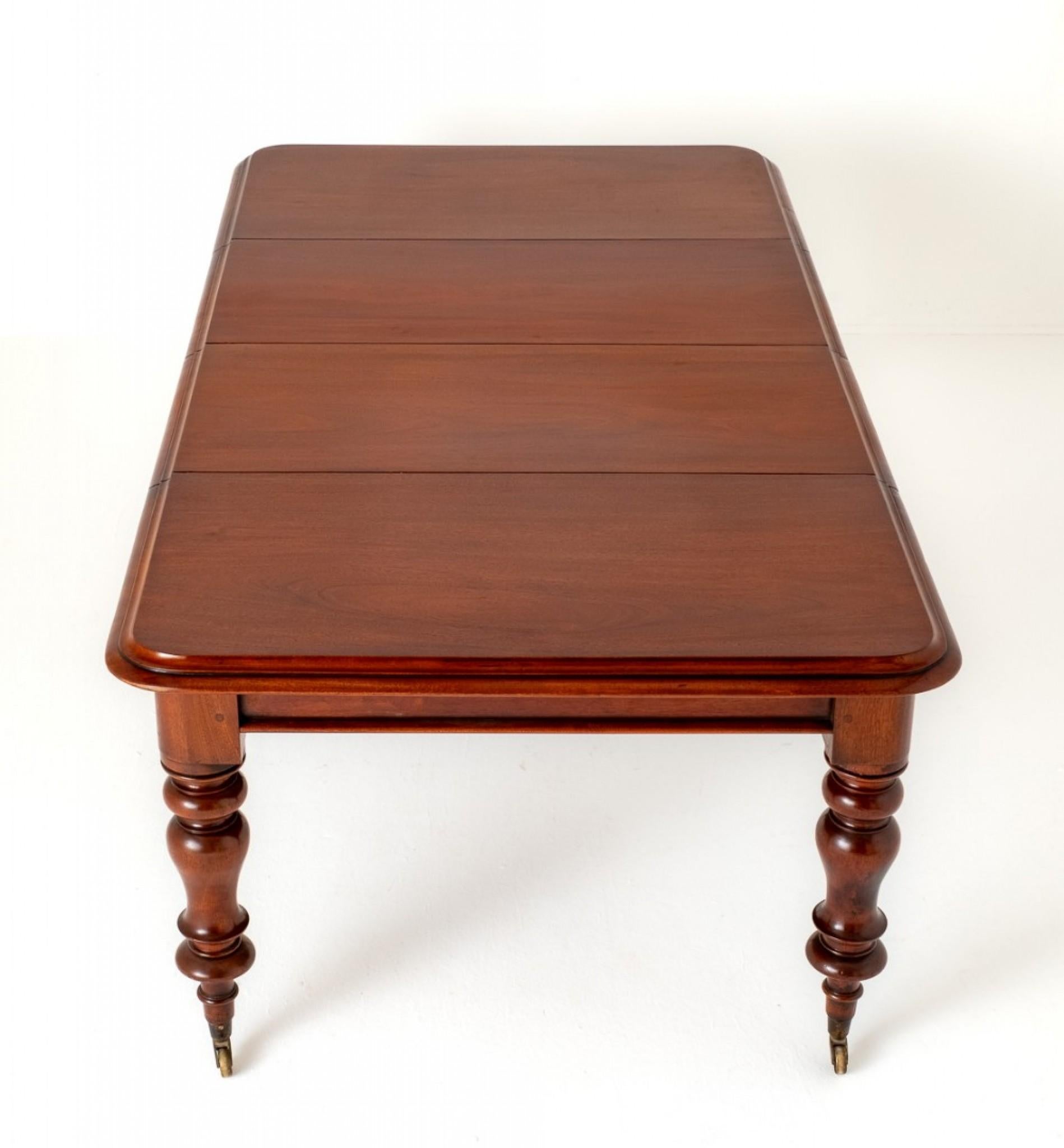 Victorian Dining Table Mahogany 2 Leaf Extending 1860 For Sale 4