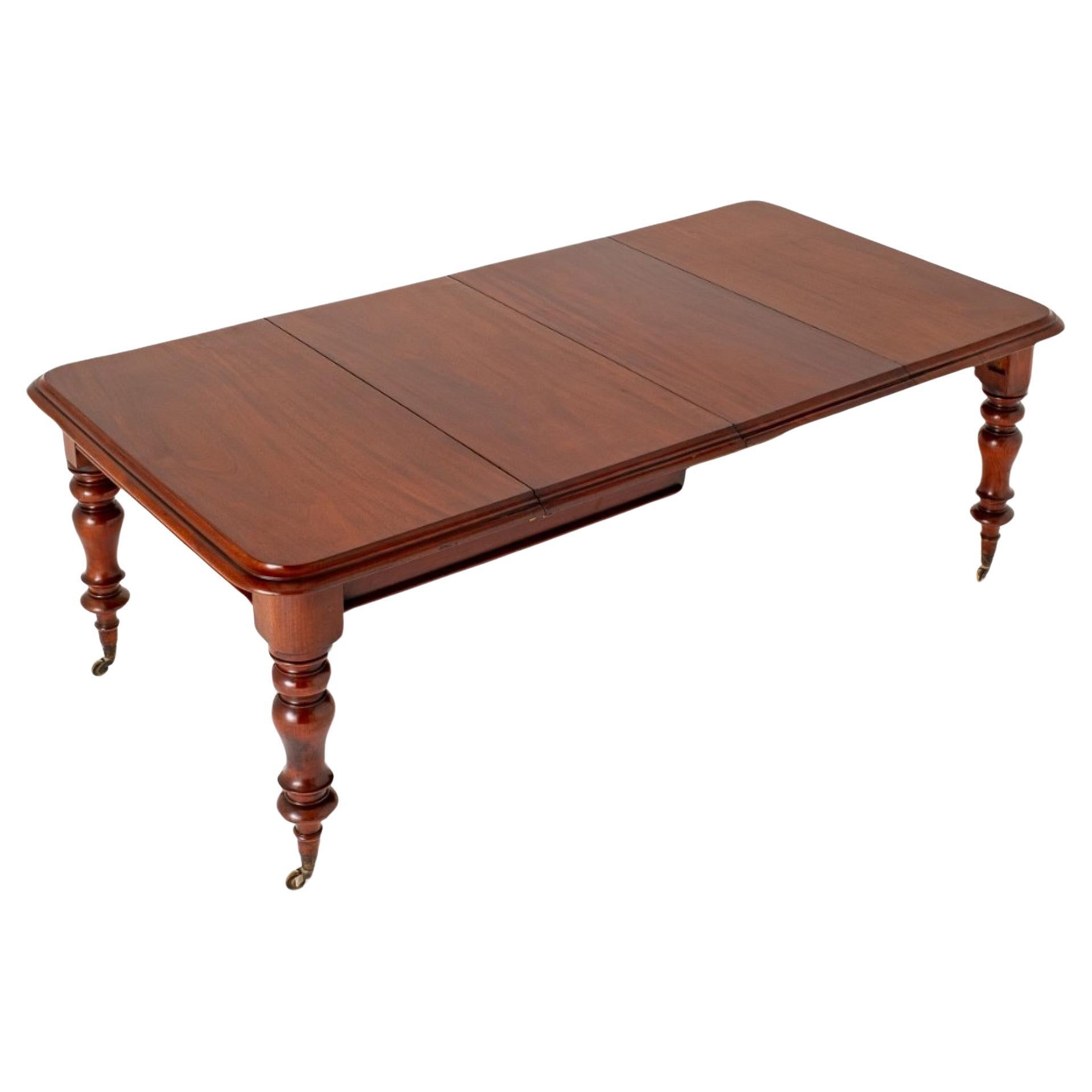 Victorian Dining Table Mahogany 2 Leaf Extending 1860