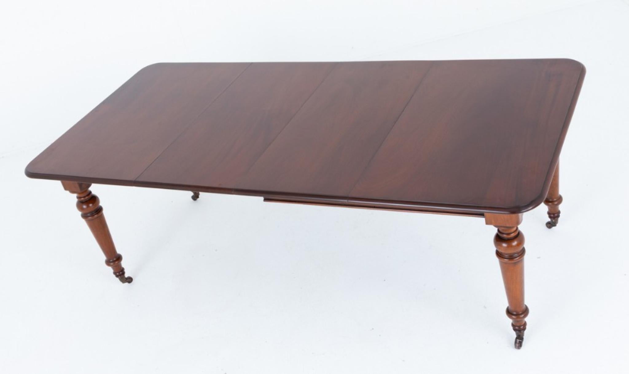 Mesa de Comedor Victoriana Caoba Extensible 10 Plazas 1880 Fines del siglo XIX en venta