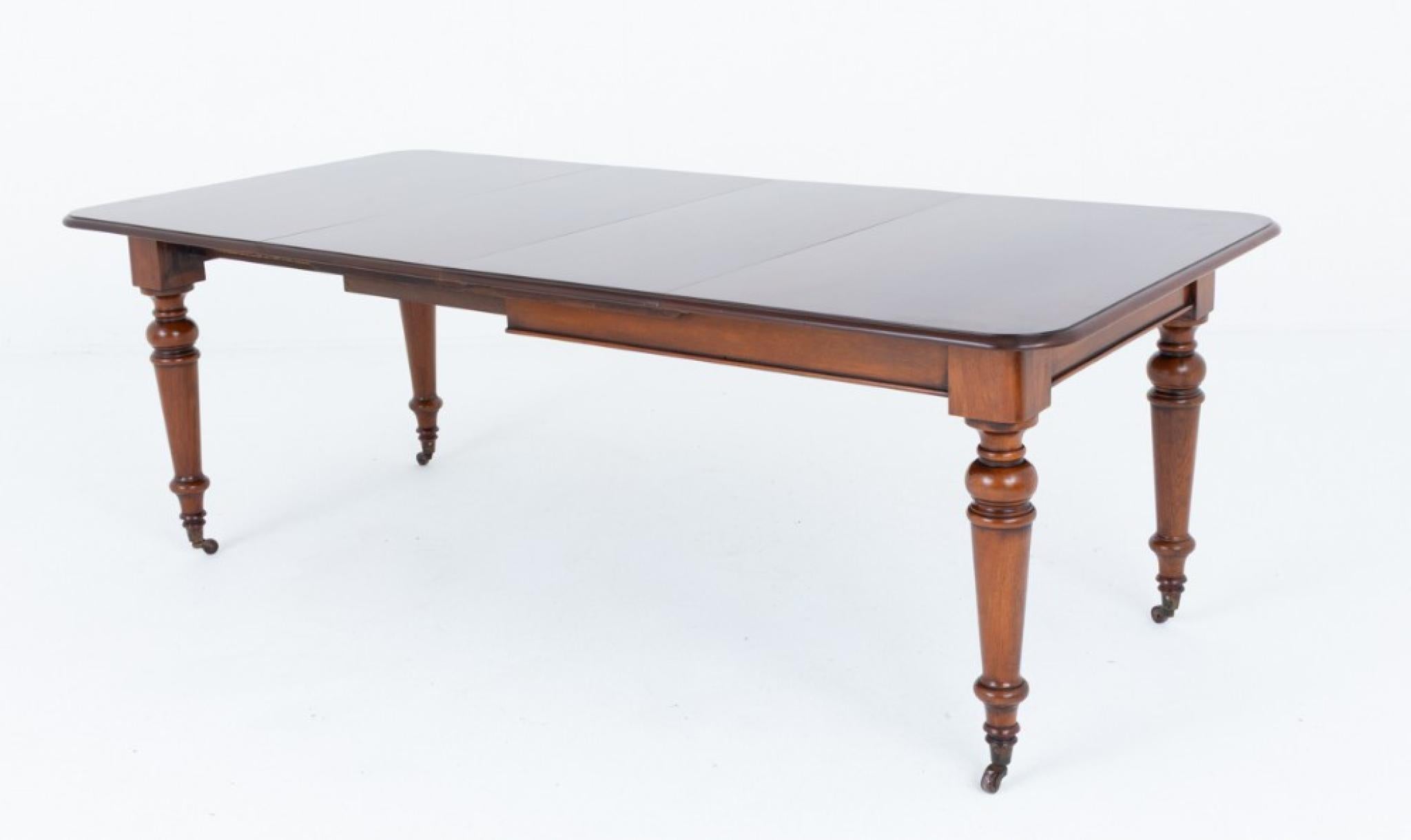 Mesa de Comedor Victoriana Caoba Extensible 10 Plazas 1880 en venta 3