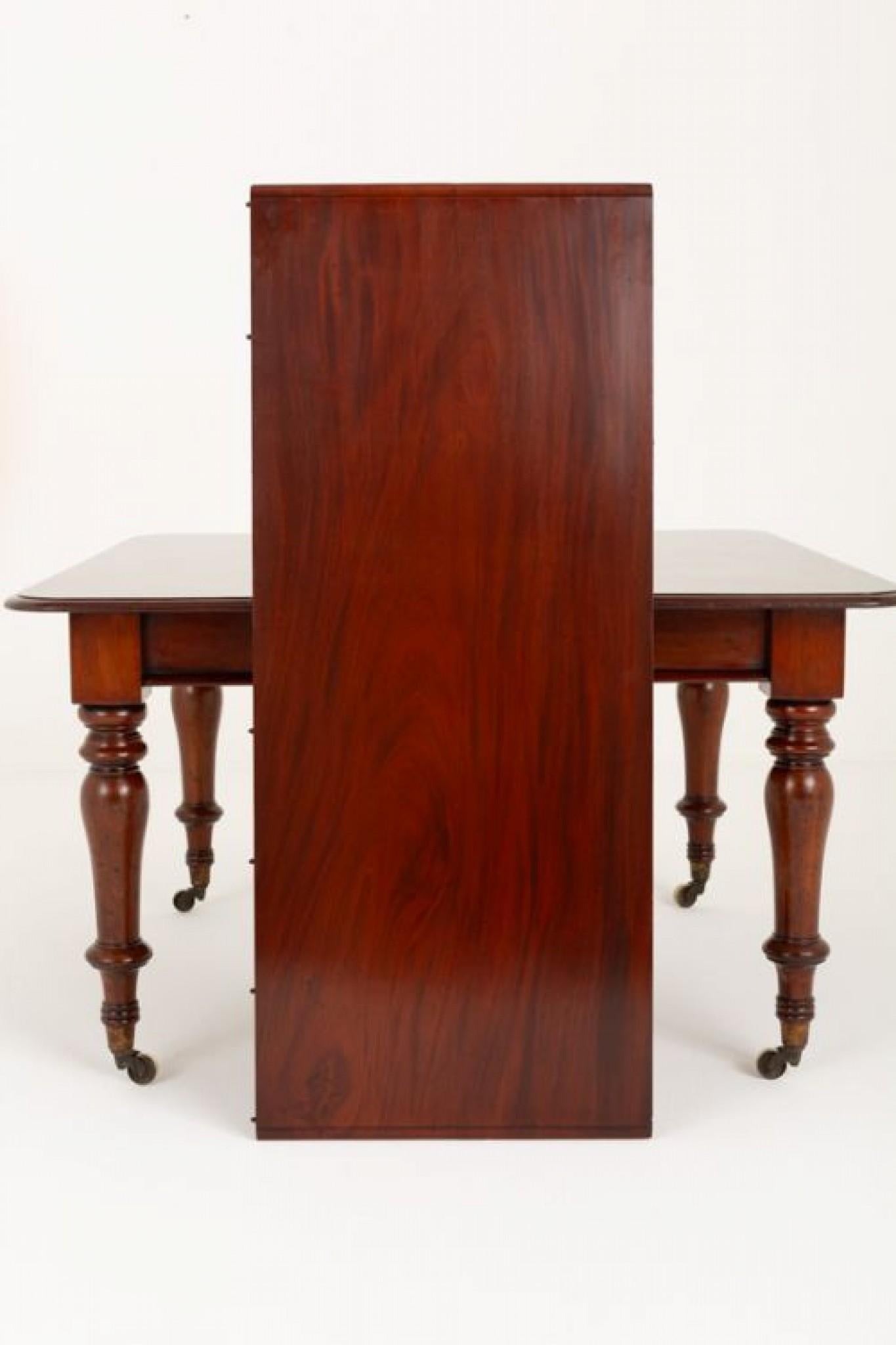 Victorian Dining Table Mahogany Extending 10 Seater For Sale 2