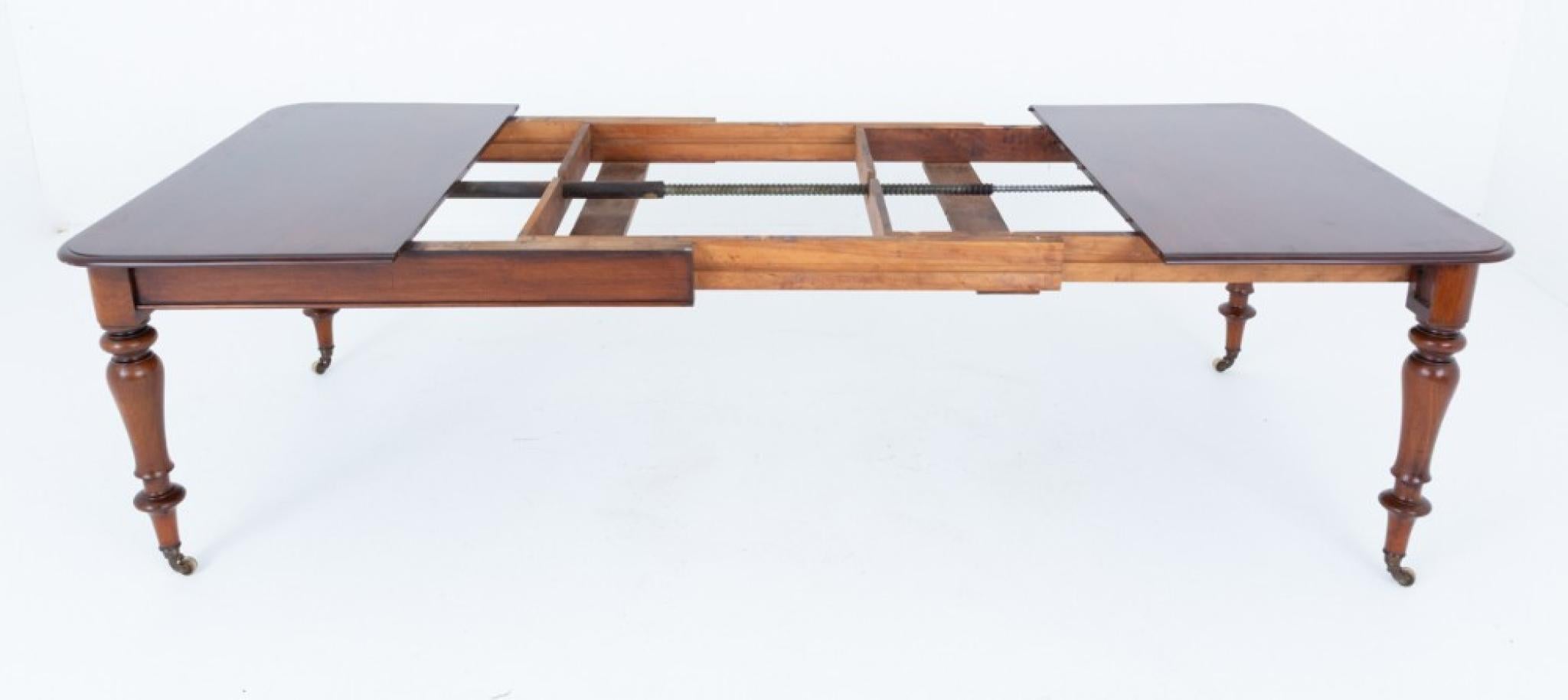 Mid-19th Century Victorian Dining Table Mahogany Extending 12 Seater 1860 For Sale