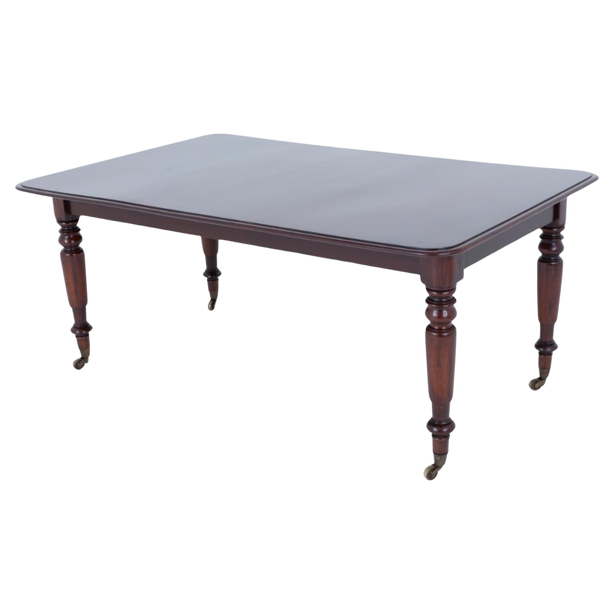 Victorian Dining Table Mahogany Fixed Top 1870