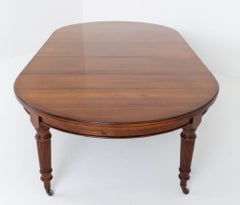 Victorian Dining Table Walnut Extending Gillows Legs 10 Seater 1880