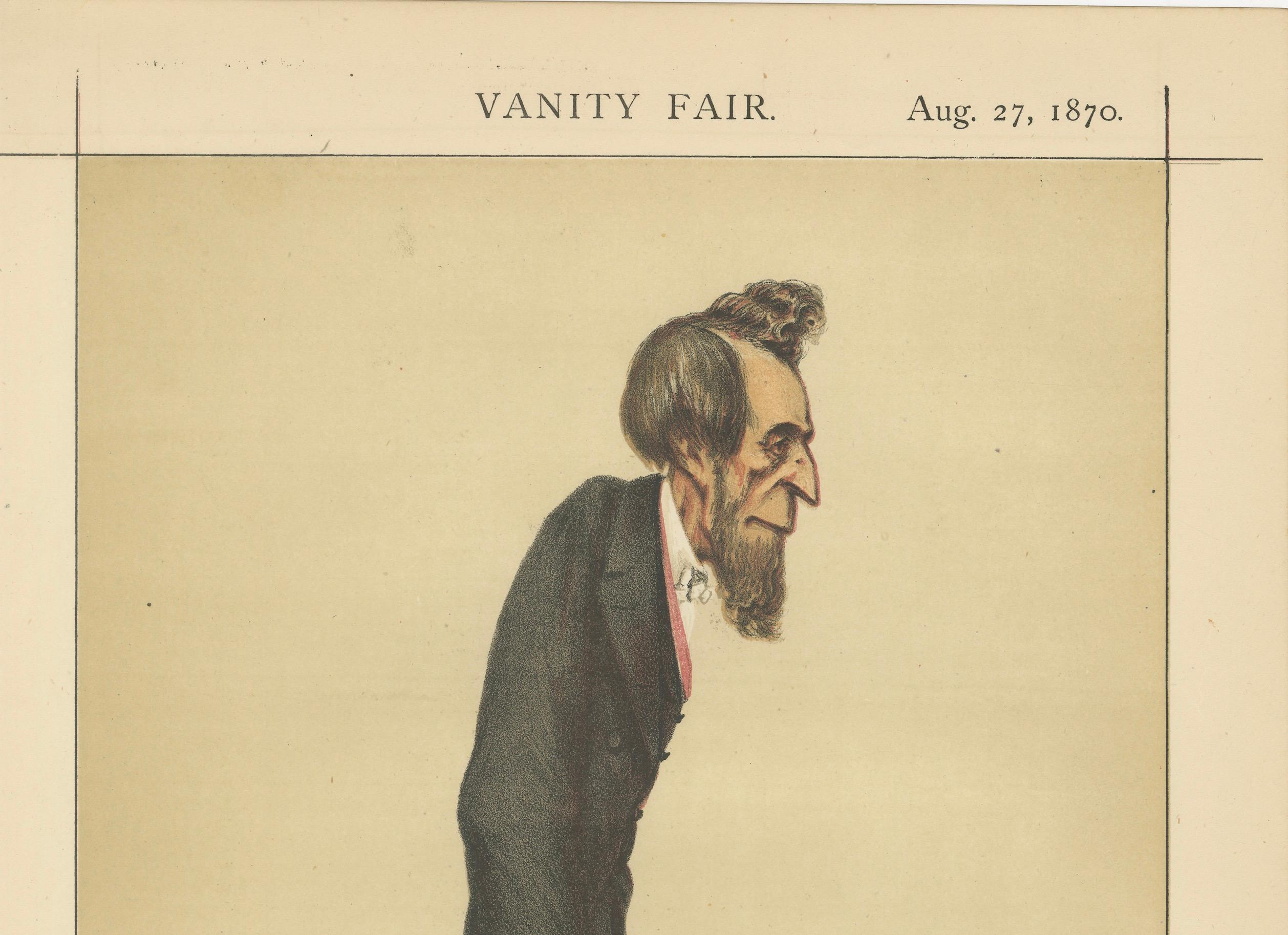 Victorian Diplomat Caricature – Vanity Fair Statesmen No. 61, 1870