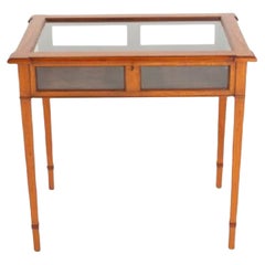 Victorian Display Cabinet Bijouterie Satinwood 1880