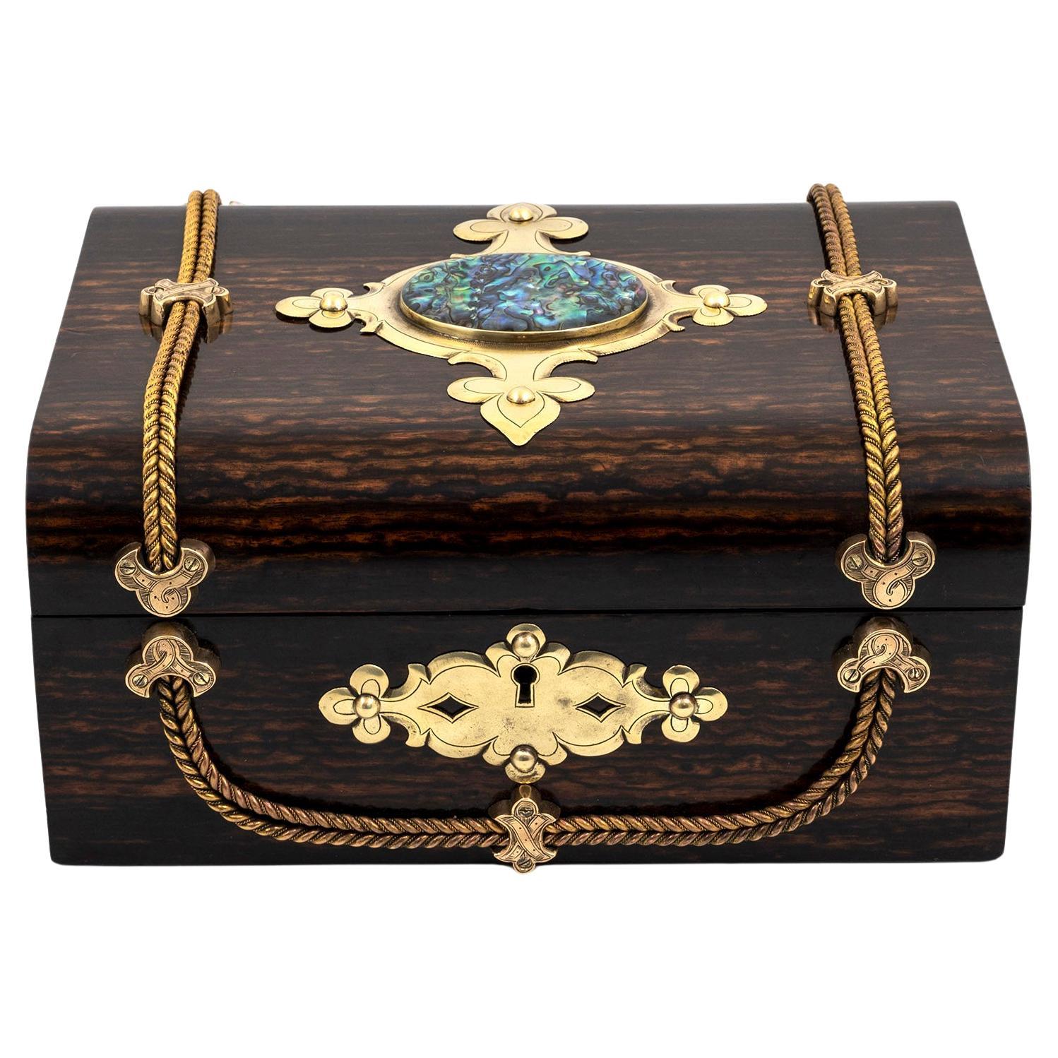 Victorian Dome Top Coromandel Jewellery Box