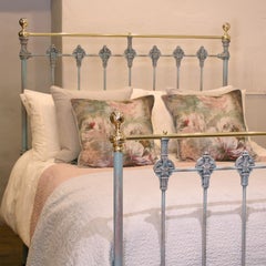 Victorian Double Antique Bed in Blue Verdigris MD108